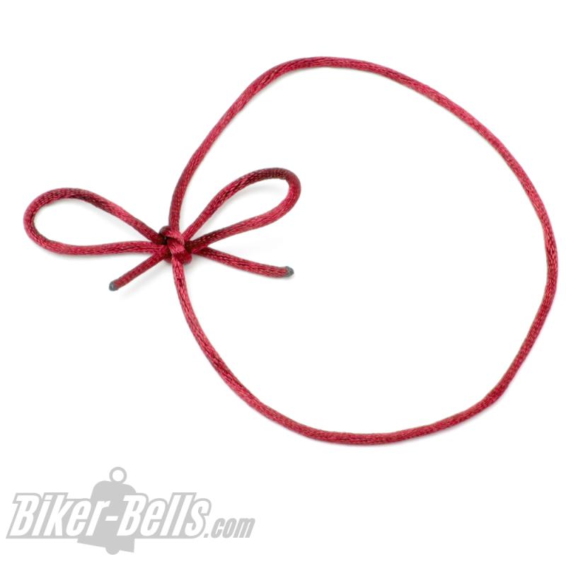 Tear-resistant 50cm cord in red to attach Tibet Bells and other biker bells